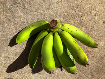 High angle view of bananas on land