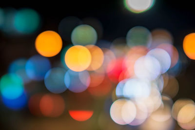 Defocused lights at night