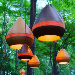 Low angle view of lanterns hanging on tree