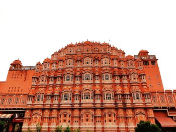 Low angle view of building against clear sky