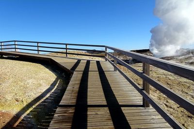 View of bridge against clear sky