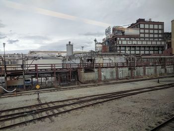 Railroad tracks against sky