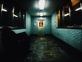 Empty corridor of building