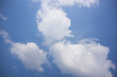 Low angle view of clouds in blue sky