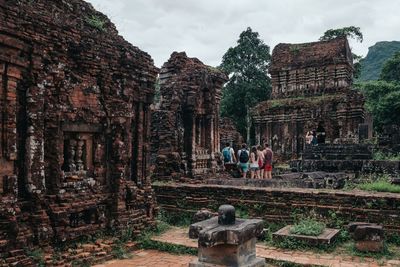Group of people in temple