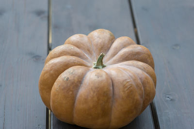 Close-up of pumpkin on table