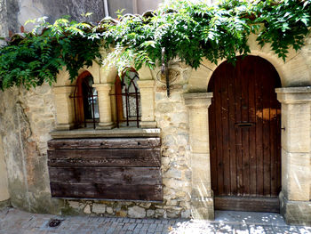 Entrance of building