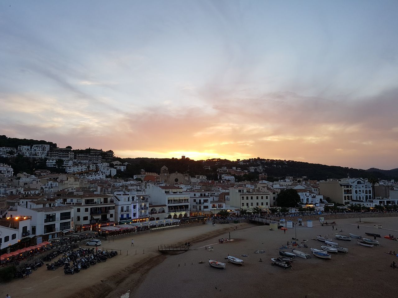 Spain Tossa de Mar holiday sunset