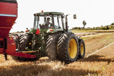 Tractor on field, sweden