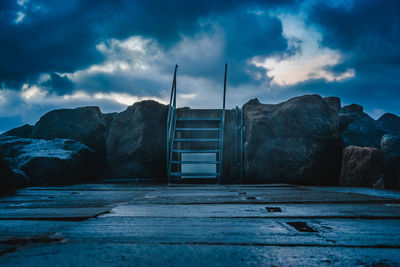 View of rocks against sky