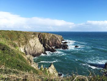 Scenic view of sea against sky