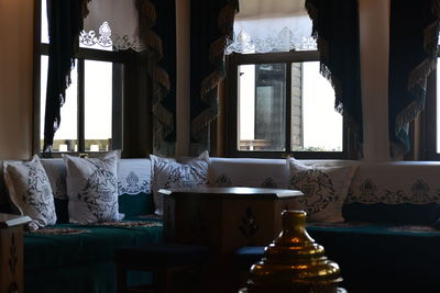 Chairs and table in room of house