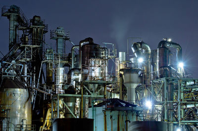 Night view of the factory