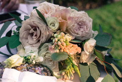 Close-up of rose bouquet