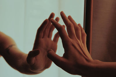 Close-up of hands