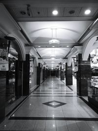 Interior of illuminated tunnel