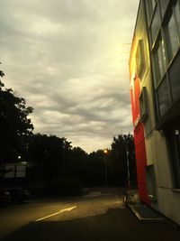 Road against cloudy sky