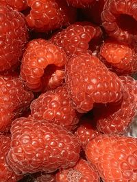 Full frame shot of strawberries in market