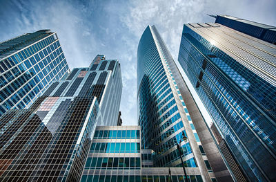 Low angle view of modern buildings