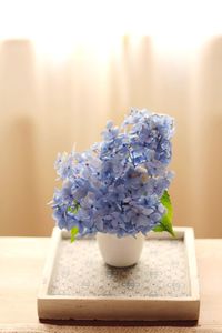 Close-up of small flower vase on table