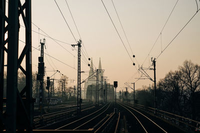 Railroad tracks against sky