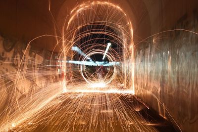 Light trails at night