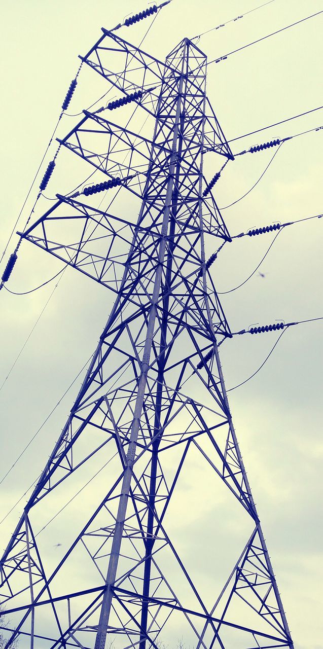 LOW ANGLE VIEW OF ELECTRICITY PYLONS