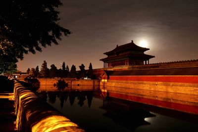 Beijing forbidden city at night