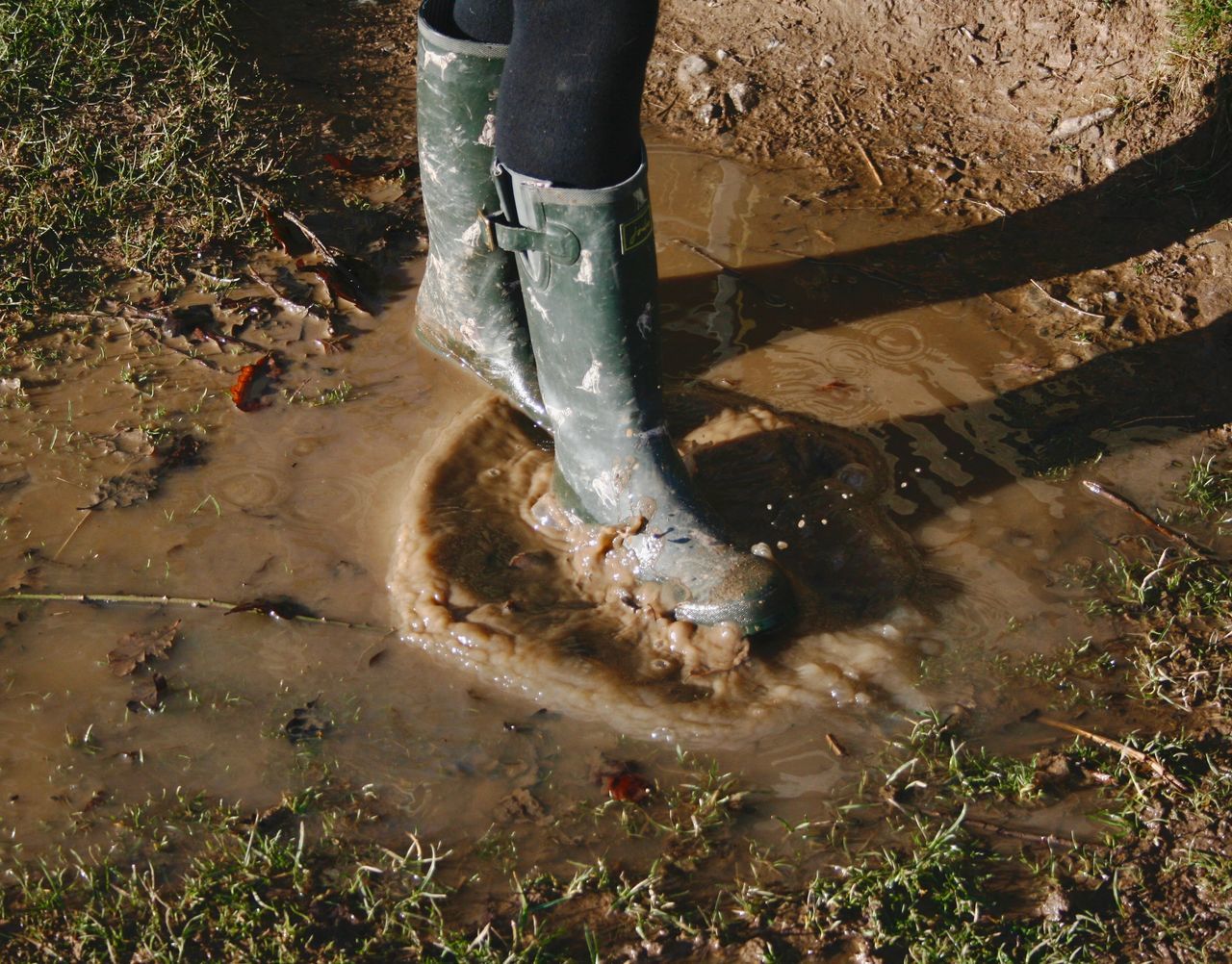 Splash in puddles