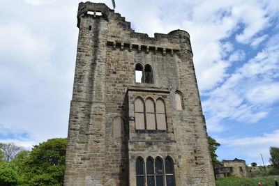 Low angle view of historical building against sky