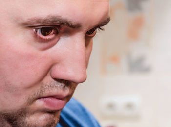 Close-up portrait of young man
