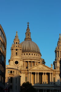 View of cathedral against clear blue sky