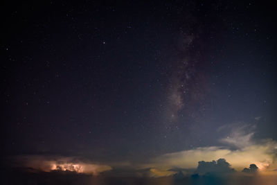 Low angle view of star field at night