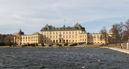 Drottningholm slott / castle in sweden, seen from the bridge