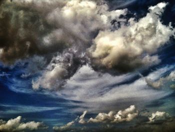 Low angle view of clouds in sky