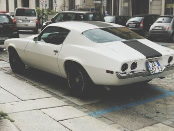 Car parked on street in city