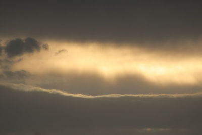 Low angle view of sky during sunset