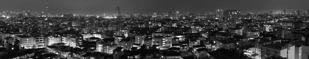 View of illuminated cityscape at night