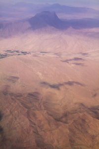 Aerial view of dramatic landscape