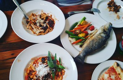 Close-up of food served in plate