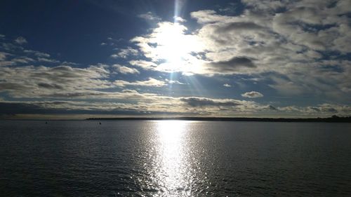 Scenic view of sunset over sea