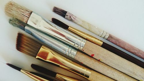 Close-up of books over white background