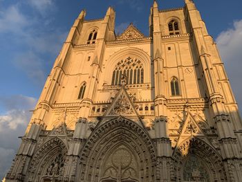 Low angle view of the cathedral of nantes