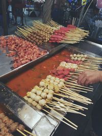 Close-up of food for sale at market stall