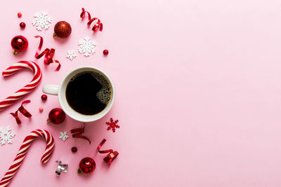 Directly above shot of coffee on table