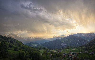 Panoramic view of landscape against sky