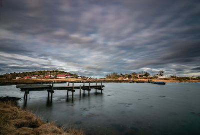 Dancing clouds over a quiet bay