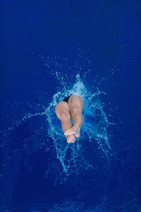 Man swimming in sea