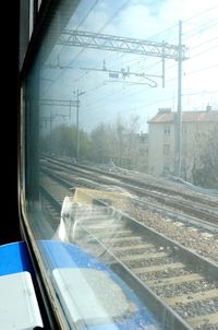 Railroad tracks against sky