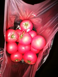 High angle view of cherry tomatoes